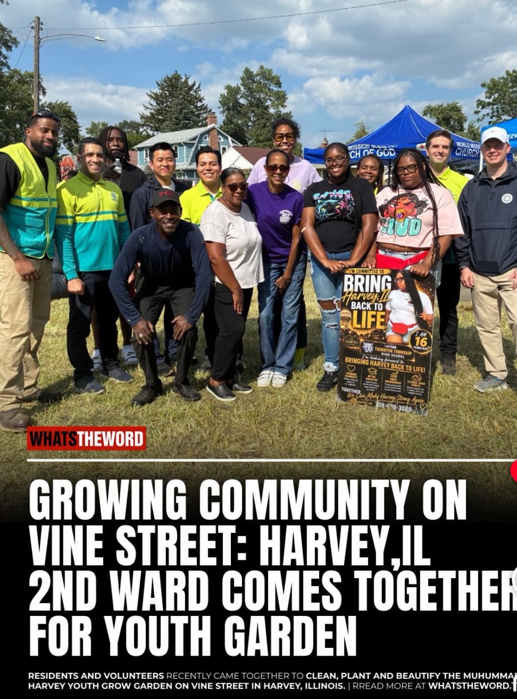 Community garden work in Harvey